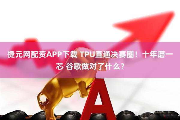 捷元网配资APP下载 TPU直通决赛圈！十年磨一芯 谷歌做对了什么？